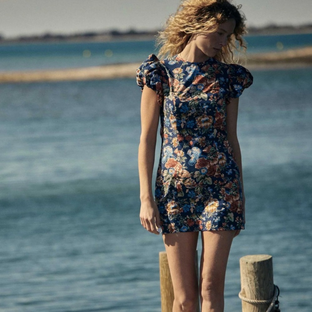 Doen Indigo Floral Dress